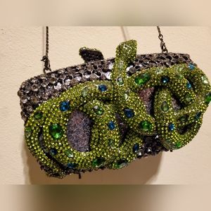 NIB snake crystal embelished bag
